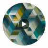 Arccos Emerald/Blush | Harlequin UK Circular Swatch | Harlequin