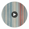 Spectro Stripe Teal/Sedona/Rust | Harlequin UK Circular Swatch | Harlequin