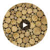 Timberstack | Architectural Wallcoverings Circular Swatch | Koroseal