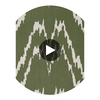 Jano - Verde Green By Gaston Y Daniela | Lorenzo Castillo Hispania Wp |Ikat/Southwest/Kilims  Wallcovering Print Circular Swatch | DW