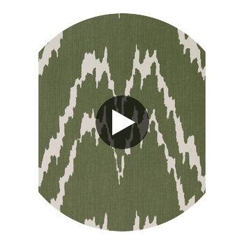 Jano - Verde Green By Gaston Y Daniela | Lorenzo Castillo Hispania Wp |Ikat/Southwest/Kilims  Wallcovering Print Circular Swatch | DW