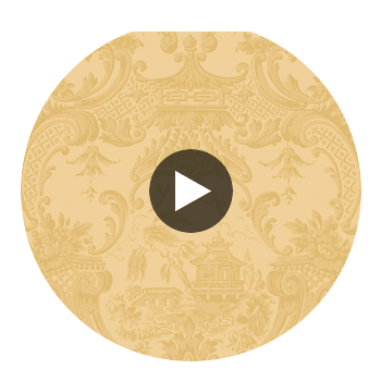 Chippendale China - Yellow  By Cole & Son | Cole & Son Archive Anthology |Chinoiserie Global Wallcovering Print Circular Swatch | DW