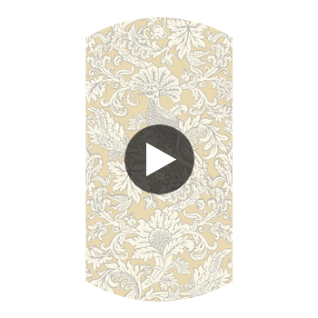 Balabina - Vintage Yellow Yellow By Cole & Son | Cole & Son Mariinsky Damask |  Wallcovering Print Circular Swatch | DW