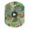 Miami - Green And Coral  By Cole & Son | Cole & Son Geometric Ii |  Wallcovering Print Circular Swatch | DW