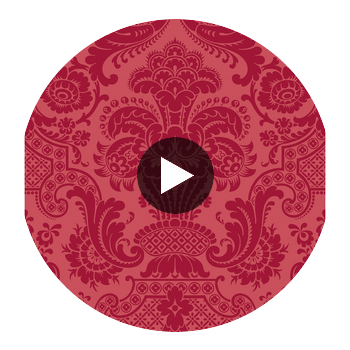 Petrouchka - Red Lavender By Cole & Son | Cole & Son Mariinsky Damask |  Wallcovering Print Circular Swatch | DW