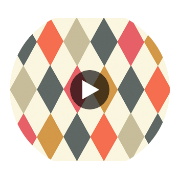 Punchinello - Multi-Colour  By Cole & Son | Cole & Son Whimsical |Diamond Geometric Wallcovering Print Circular Swatch | DW