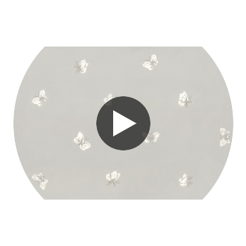Peaseblossom - Grey  By Cole & Son | Cole & Son Whimsical | Animal/Insects Wallcovering Print Circular Swatch | DW