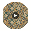 Pushkin - Ginger & Charcaol Multi By Cole & Son | Cole & Son Mariinsky Damask |  Wallcovering Print Circular Swatch | DW