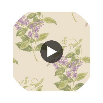 Madras Violet - Olive & Lavender  By Cole & Son | Cole & Son Archive Anthology |Botanical & Floral  Wallcovering Print Circular Swatch | DW