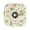 Hummingbirds - Green Multi-Colour  By Cole & Son | Cole & Son Selection Of Hummingbirds |Animal/Insects Botanical & Floral Wallcovering Print Circular Swatch | DW