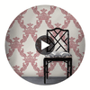 Borja - Rojo Red By Gaston Y Daniela | Lorenzo Castillo Hispania Wp |Damask  Wallcovering Print Circular Swatch | DW
