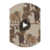Safari Dance - Red & Linen Multi By Cole & Son | Cole & Son Ardmore |  Wallcovering Print Circular Swatch | DW