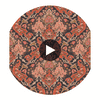 Pushkin - Coral Multi By Cole & Son | Cole & Son Mariinsky Damask |  Wallcovering Print Circular Swatch | DW