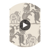 Safari Dance - Pale Stone & Grey Beige By Cole & Son | Cole & Son Ardmore |  Wallcovering Print Circular Swatch | DW
