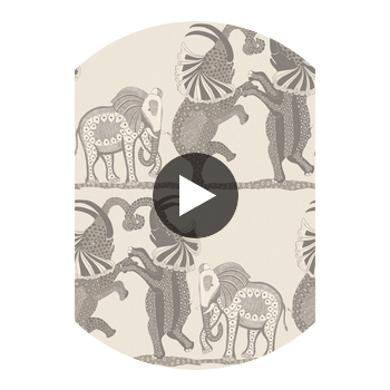 Safari Dance - Pale Stone & Grey Beige By Cole & Son | Cole & Son Ardmore |  Wallcovering Print Circular Swatch | DW