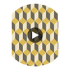 Delano - Yellow And Black  By Cole & Son | Cole & Son Geometric Ii |  Wallcovering Print Circular Swatch | DW