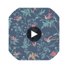 Hummingbirds - Indigo Multi-Colour  By Cole & Son | Cole & Son Selection Of Hummingbirds |Animal/Insects Botanical & Floral Wallcovering Print Circular Swatch | DW