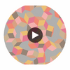 Puzzle - Pink And Orange  By Cole & Son | Cole & Son Geometric Ii |  Wallcovering Print Circular Swatch | DW