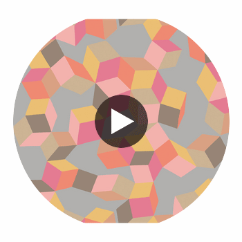 Puzzle - Pink And Orange  By Cole & Son | Cole & Son Geometric Ii |  Wallcovering Print Circular Swatch | DW