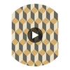 Delano - Gold And Black  By Cole & Son | Cole & Son Geometric Ii |  Wallcovering Print Circular Swatch | DW