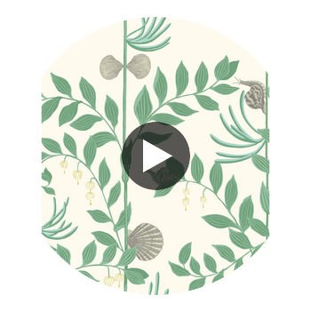 Secret Garden - Dark Green  By Cole & Son | Cole & Son Whimsical |Animal/Insects Botanical & Floral Wallcovering Print Circular Swatch | DW