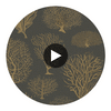Seafern - Black & Gold Black By Cole & Son | Cole & Son Curio |  Wallcovering Print Circular Swatch | DW