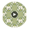 Ardmore Cameos - Green Multi By Cole & Son | Cole & Son Ardmore |  Wallcovering Print Circular Swatch | DW