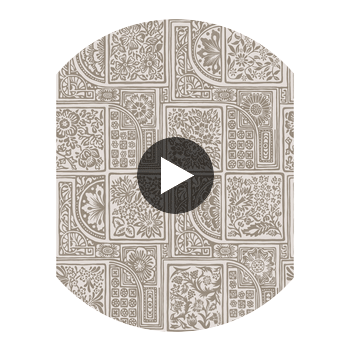 Bellini - Stone & Gilver Taupe By Cole & Son | Cole & Son Mariinsky Damask |  Wallcovering Print Circular Swatch | DW