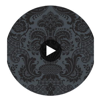 Petrouchka - Charcoal Charcoal By Cole & Son | Cole & Son Mariinsky Damask |  Wallcovering Print Circular Swatch | DW