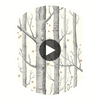 Woods & Stars - Black/White  By Cole & Son | Cole & Son Whimsical | Novelty Wallcovering Print Circular Swatch | DW