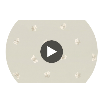 Peaseblossom - Stone  By Cole & Son | Cole & Son Whimsical | Animal/Insects Wallcovering Print Circular Swatch | DW