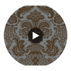Carmen Cs - Charcoal Grey By Cole & Son | Cole & Son Mariinsky Damask |  Wallcovering Print Circular Swatch | DW
