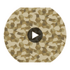 Ingot - Buff & Gold Gold By Cole & Son | Cole & Son Curio |  Wallcovering Print Circular Swatch | DW
