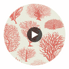Seafern - Coral Coral By Cole & Son | Cole & Son Curio |  Wallcovering Print Circular Swatch | DW
