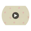 Peaseblossom - Linen & Pink  By Cole & Son | Cole & Son Whimsical | Animal/Insects Wallcovering Print Circular Swatch | DW