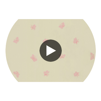 Peaseblossom - Linen & Pink  By Cole & Son | Cole & Son Whimsical | Animal/Insects Wallcovering Print Circular Swatch | DW