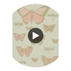 Butterflies & Dragonflies - Pink On Oliv  By Cole & Son | Cole & Son Whimsical | Animal/Insects Wallcovering Print Circular Swatch | DW