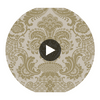 Carmen Cs - Linen Beige By Cole & Son | Cole & Son Mariinsky Damask |  Wallcovering Print Circular Swatch | DW