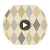 Punchinello - Metal On Lin  By Cole & Son | Cole & Son Whimsical |Diamond Geometric Wallcovering Print Circular Swatch | DW
