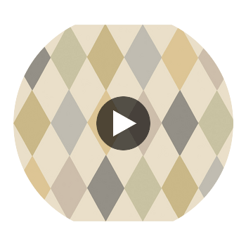 Punchinello - Metal On Lin  By Cole & Son | Cole & Son Whimsical |Diamond Geometric Wallcovering Print Circular Swatch | DW