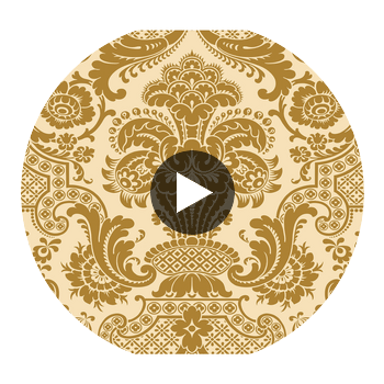 Carmen Cs - Gold Gold By Cole & Son | Cole & Son Mariinsky Damask |  Wallcovering Print Circular Swatch | DW