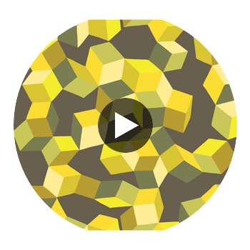 Puzzle - Yellow And Black  By Cole & Son | Cole & Son Geometric Ii |  Wallcovering Print Circular Swatch | DW