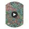 Singita - Dark Blue Multi By Cole & Son | Cole & Son Ardmore |  Wallcovering Print Circular Swatch | DW