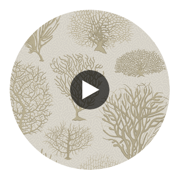 Seafern - Stone Taupe By Cole & Son | Cole & Son Curio |  Wallcovering Print Circular Swatch | DW
