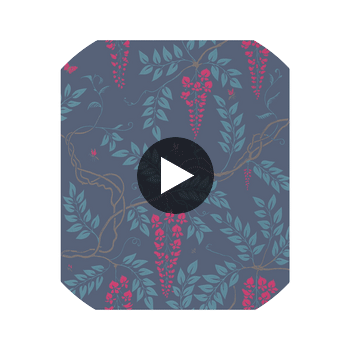 Egerton - Indigo  By Cole & Son | Cole & Son Archive Anthology |Botanical & Floral  Wallcovering Print Circular Swatch | DW