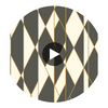 Oblique - Black And White  By Cole & Son | Cole & Son Geometric Ii |  Wallcovering Print Circular Swatch | DW