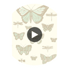 Butterflies & Dragonflies - Duck Egg Ivry  By Cole & Son | Cole & Son Whimsical | Animal/Insects Wallcovering Print Circular Swatch | DW