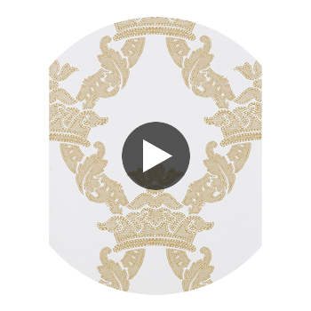 Borja - Ocre Yellow By Gaston Y Daniela | Lorenzo Castillo Hispania Wp |Damask  Wallcovering Print Circular Swatch | DW