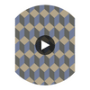 Delano - Blue And Black  By Cole & Son | Cole & Son Geometric Ii |  Wallcovering Print Circular Swatch | DW