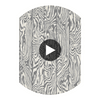 Zebrawood - Black & White Black By Cole & Son | Cole & Son Curio |  Wallcovering Print Circular Swatch | DW